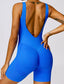 The model wearing TOKYO Seamless Romper slimming shaper tight lifting jumpsuit romper leggings bodysuit yoga outfit set