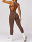 The model wearing Beverly Sports Jumpsuit slimming shaper tight lifting jumpsuit romper leggings bodysuit yoga outfit set