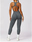 The model wearing Beverly Sports Jumpsuit slimming shaper tight lifting jumpsuit romper leggings bodysuit yoga outfit set