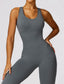 The model wearing Beverly Sports Jumpsuit slimming shaper tight lifting jumpsuit romper leggings bodysuit yoga outfit set