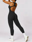 The model wearing Beverly Sports Jumpsuit slimming shaper tight lifting jumpsuit romper leggings bodysuit yoga outfit set