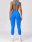 The model wearing Beverly Sports Jumpsuit slimming shaper tight lifting jumpsuit romper leggings bodysuit yoga outfit set