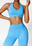 The model wearing Alanya 2pcs Set: High Waist Leggings & Sports Bra slimming shaper tight lifting jumpsuit romper leggings bodysuit yoga outfit set