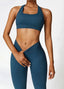 The model wearing Alanya 2pcs Set: High Waist Leggings & Sports Bra slimming shaper tight lifting jumpsuit romper leggings bodysuit yoga outfit set