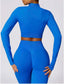 The model wearing Havana 2pcs Set: Long Sleeved Shirts & Leggings slimming shaper tight lifting jumpsuit romper leggings bodysuit yoga outfit set