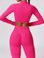 The model wearing Havana 2pcs Set: Long Sleeved Shirts & Leggings slimming shaper tight lifting jumpsuit romper leggings bodysuit yoga outfit set