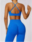 The model wearing Havana 2pcs Set: Sports Bra & Leggings slimming shaper tight lifting jumpsuit romper leggings bodysuit yoga outfit set