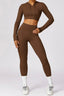 The model wearing Jamaica 2pcs Set: Hoodie & Leggings slimming shaper tight lifting jumpsuit romper leggings bodysuit yoga outfit set