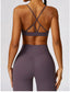 The model wearing AstraYoga 2pcs Set: High-Waist Leggings and Ultimate Support Sports Bra front view slimming shaper tight lifting jumpsuit romper leggings bodysuit yoga outfit set