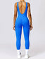 The model wearing TOKYO Seamless Jumpsuit slimming shaper tight lifting jumpsuit romper leggings bodysuit yoga outfit set