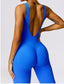 The model wearing TOKYO Seamless Jumpsuit slimming shaper tight lifting jumpsuit romper leggings bodysuit yoga outfit set