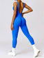 The model wearing TOKYO Seamless Jumpsuit slimming shaper tight lifting jumpsuit romper leggings bodysuit yoga outfit set