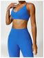 The model wearing Malibu Yoga Set Clothes Sportswear Sports Bra & Leggings - NUFIT STORE slimming shaper tight lifting jumpsuit romper leggings bodysuit yoga outfit set