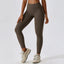 The model wearing Mojave High Waist Leggings - NUFIT STORE slimming shaper tight lifting jumpsuit romper leggings bodysuit yoga outfit set