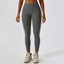 The model wearing Far Mountain Grey Mojave High Waist Leggings - NUFIT STORE slimming shaper tight lifting jumpsuit romper leggings bodysuit yoga outfit set