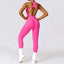 The model wearing Beverly Sports Jumpsuit Push Up - NUFIT STORE slimming shaper tight lifting jumpsuit romper leggings bodysuit yoga outfit set