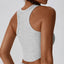 The model wearing Brooklyn Sports Tank Top T-shirt - NUFIT STORE back view slimming shaper tight lifting tank