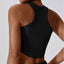 The model wearing Brooklyn Sports Tank Top T-shirt - NUFIT STORE back view slimming shaper tight lifting tank