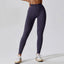 The model wearing Glaze Purple Cairo Yoga Leggings Back V High Waist Fitness Leggings Active Wear - NUFIT STORE slimming shaper tight lifting jumpsuit romper leggings bodysuit yoga outfit set