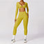 The model wearing Morocco Yoga Sets Long Sleeve & Leggings - NUFIT STORE slimming shaper tight lifting jumpsuit romper leggings bodysuit yoga outfit set