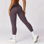 The model wearing Space High Waist Elastic Yoga Leggings - NUFIT STORE slimming shaper tight lifting jumpsuit romper leggings bodysuit yoga outfit set