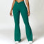 The model wearing Sea King Green Portofino Pants - NUFIT STORE slimming shaper tight lifting jumpsuit romper leggings bodysuit yoga outfit set