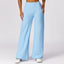 The model wearing Milk blue Monaco Pants High Waisted - NUFIT STORE slimming shaper tight lifting jumpsuit romper leggings bodysuit yoga outfit set