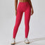 The model wearing Rose red Cairo Yoga Leggings Back V High Waist Fitness Leggings Active Wear - NUFIT STORE slimming shaper tight lifting jumpsuit romper leggings bodysuit yoga outfit set