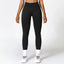 The model wearing Advanced Black Alanya High Waist Fitness Leggings Pants - NUFIT STORE slimming shaper tight lifting jumpsuit romper leggings bodysuit yoga outfit set