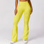 The model wearing Lemon yellow Havana Pants Sport High Waist - NUFIT STORE slimming shaper tight lifting jumpsuit romper leggings bodysuit yoga outfit set