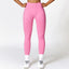 The model wearing Pink Powder Alanya High Waist Fitness Leggings Pants - NUFIT STORE slimming shaper tight lifting jumpsuit romper leggings bodysuit yoga outfit set