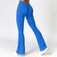 The model wearing Water Pen Blue Santa Barbara Yoga High Waist Pants - NUFIT STORE slimming shaper tight lifting jumpsuit romper leggings bodysuit yoga outfit set