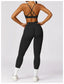 The model wearing Morocco Yoga Sets Sports Bra & Leggings - NUFIT STORE slimming shaper tight lifting jumpsuit romper leggings bodysuit yoga outfit set