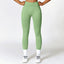 The model wearing Light green Alanya High Waist Fitness Leggings Pants - NUFIT STORE slimming shaper tight lifting jumpsuit romper leggings bodysuit yoga outfit set