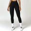 The model wearing Advanced Black Miami Leggings Sport High Waist - NUFIT STORE slimming shaper tight lifting jumpsuit romper leggings bodysuit yoga outfit set