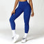 The model wearing Klein Blue Cairo Yoga Pants Back V High Waist Fitness Leggings Active Wear - NUFIT STORE slimming shaper tight lifting jumpsuit romper leggings bodysuit yoga outfit set