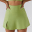 The model wearing green Palm Beach Shorts Mini Skirts - NUFIT STORE slimming shaper tight lifting jumpsuit romper leggings bodysuit yoga outfit set