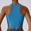 The model wearing Brooklyn Sports Tank Top T-shirt - NUFIT STORE back view slimming shaper tight lifting tank