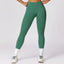 The model wearing Sea King Green Space High Waist Elastic Yoga Leggings - NUFIT STORE slimming shaper tight lifting jumpsuit romper leggings bodysuit yoga outfit set