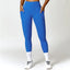 The model wearing blue Malibu Sport Leggings High Waist - NUFIT STORE slimming shaper tight lifting jumpsuit romper leggings bodysuit yoga outfit set