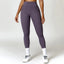 The model wearing Aubergine Cairo Yoga Pants Back V High Waist Fitness Leggings Active Wear - NUFIT STORE slimming shaper tight lifting jumpsuit romper leggings bodysuit yoga outfit set