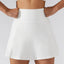 The model wearing White Palm Beach Shorts Mini Skirts - NUFIT STORE slimming shaper tight lifting jumpsuit romper leggings bodysuit yoga outfit set