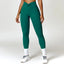 The model wearing Sea King Green Portofino Fitness Leggings - NUFIT STORE slimming shaper tight lifting jumpsuit romper leggings bodysuit yoga outfit set