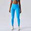 The model wearing Malachite blue Wynwood Seamless Yoga High Waist Leggings - NUFIT STORE slimming shaper tight lifting jumpsuit romper leggings bodysuit yoga outfit set