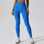 The model wearing Hydrangea Blue Cairo Yoga Leggings Back V High Waist Fitness Leggings Active Wear - NUFIT STORE slimming shaper tight lifting jumpsuit romper leggings bodysuit yoga outfit set