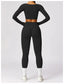 The model wearing Morocco Yoga Sets Long Sleeve & Leggings - NUFIT STORE slimming shaper tight lifting jumpsuit romper leggings bodysuit yoga outfit set